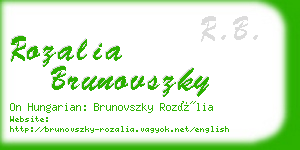 rozalia brunovszky business card